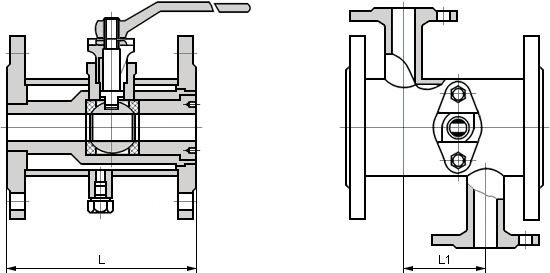 一體式保溫球閥結構圖